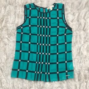Michael Kors pleated checker blouse